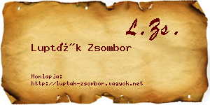 Lupták Zsombor névjegykártya